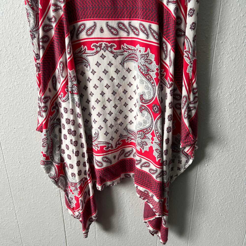 Umgee Womens Tank Dress Large Handkerchief Hem Paisley Floral Cottagecore Boho - Picture 5 of 14